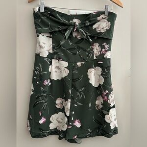 Dynamite Green Floral Jumpsuit